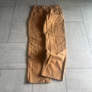 Carhartt Relaxed Fit Double Knee Duck Canvas Carpenter Pants Brown 31x32